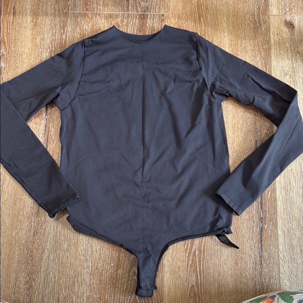 SKIMS Black Long Sleeve Bodysuit